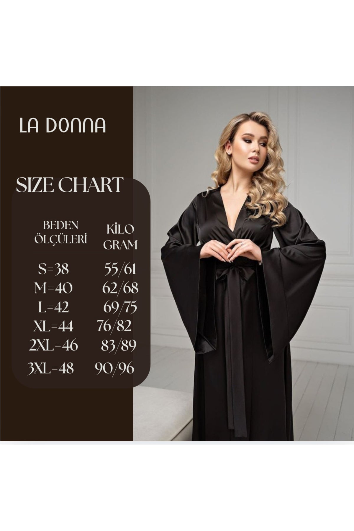 Gelin Sabahlık – Uzun Ipeksi Saten Kimono