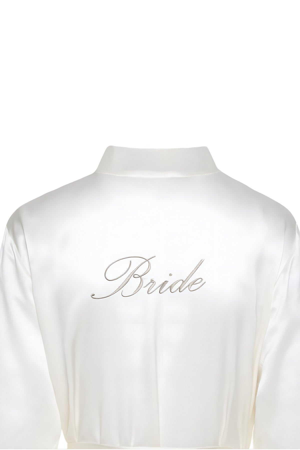 Bride Nakışlı Sade Uzun Gelin Sabahlığı